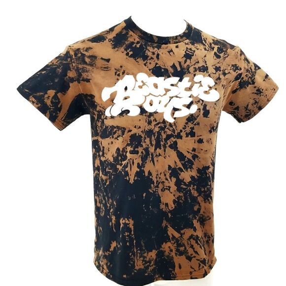 BEASTIE BOYS Graffiti Acid Washed, Distressed Hip Hop Band Tee Rock Tee Rap Tee - Picture 2 of 5